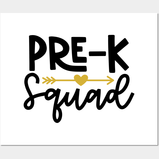 Pre-K Squad Back to School Kids Wall Art by ThreadSupreme